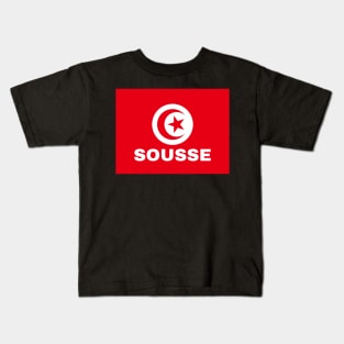 Sousse City in Tunisian Flag Kids T-Shirt